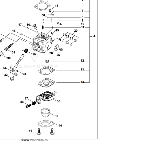 ECHO part 12532513310 — IPL diagram snippet (6x zoom, amber highlight)
