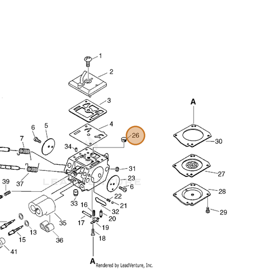 ECHO part 12532608360 — IPL diagram snippet (6x zoom, amber highlight)