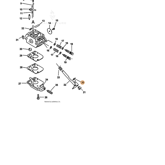 ECHO part 12532713930 — IPL diagram snippet (6x zoom, amber highlight)