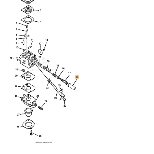 ECHO part 12532908960 — IPL diagram snippet (6x zoom, amber highlight)