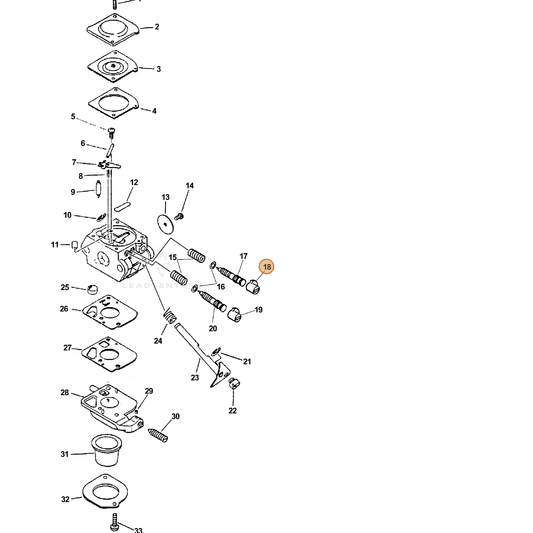 ECHO part 12532909860 — IPL diagram snippet (6x zoom, amber highlight)