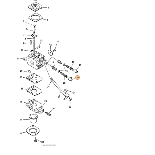 ECHO part 12532939030 — IPL diagram snippet (6x zoom, amber highlight)