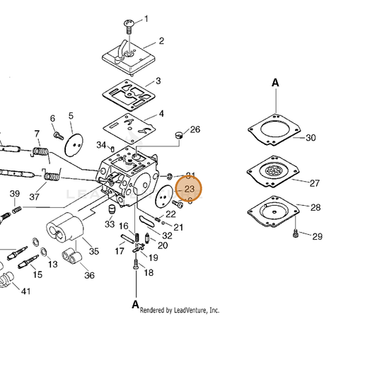 ECHO part 12533233330 — IPL diagram snippet (6x zoom, amber highlight)