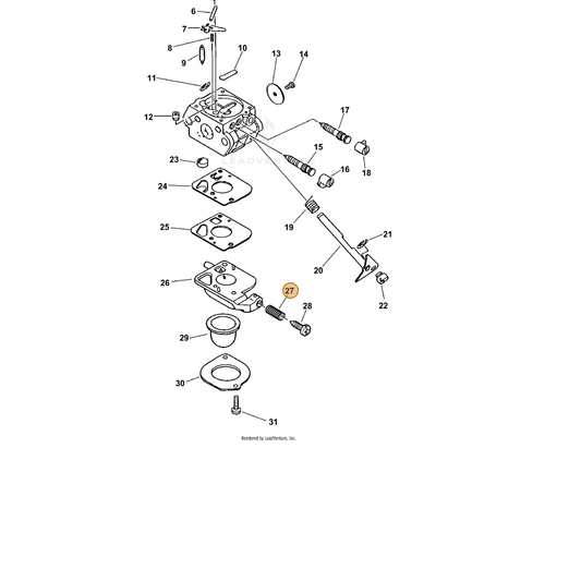 ECHO part 12533306960 — IPL diagram snippet (6x zoom, amber highlight)
