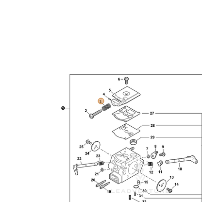 ECHO part 12533333330 — IPL diagram snippet (6x zoom, amber highlight)
