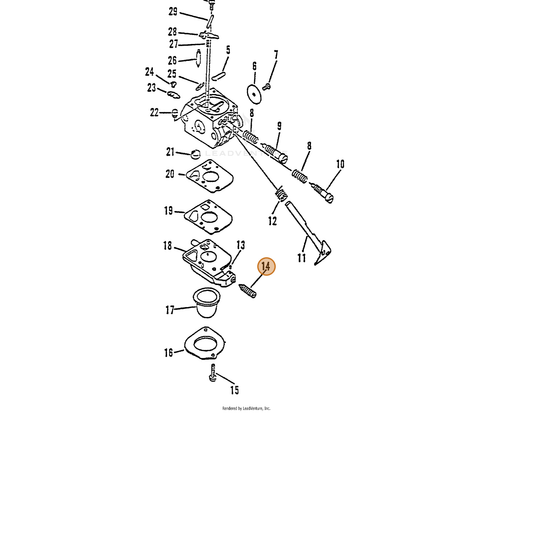 ECHO part 12533406860 — IPL diagram snippet (6x zoom, amber highlight)