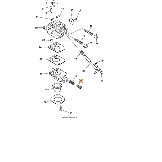 ECHO part 12533406960 — IPL diagram snippet (6x zoom, amber highlight)