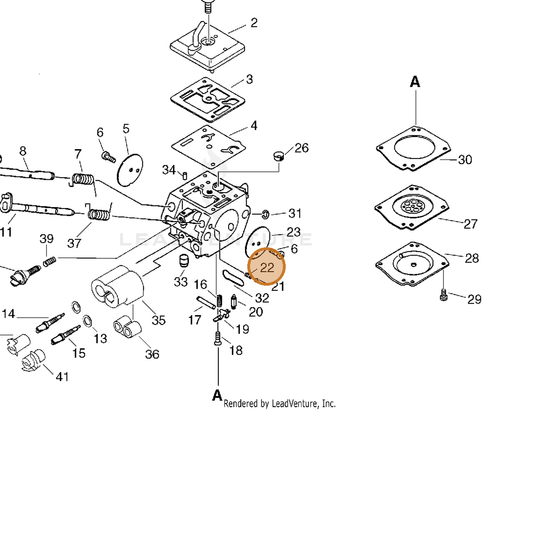 ECHO part 12533533330 — IPL diagram snippet (6x zoom, amber highlight)