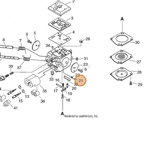 ECHO part 12533633330 — IPL diagram snippet (6x zoom, amber highlight)