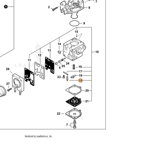 ECHO part 12533708260 — IPL diagram snippet (6x zoom, amber highlight)