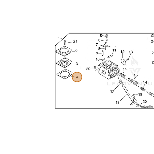ECHO part 12534042030 — IPL diagram snippet (6x zoom, amber highlight)