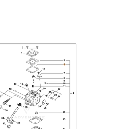 ECHO part 12534051030 — IPL diagram snippet (6x zoom, amber highlight)