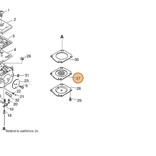 ECHO part 12534154430 — IPL diagram snippet (6x zoom, amber highlight)