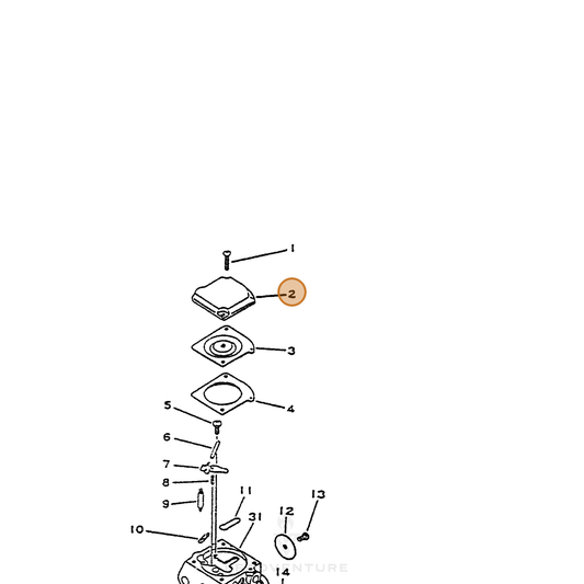 ECHO part 12534211520 — IPL diagram snippet (6x zoom, amber highlight)