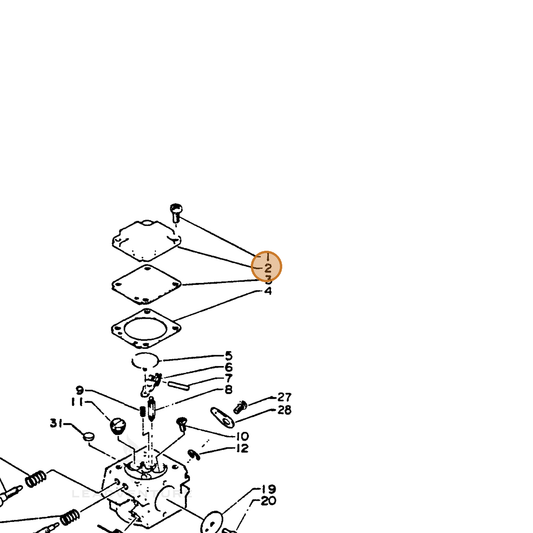 ECHO part 12534213930 — IPL diagram snippet (6x zoom, amber highlight)