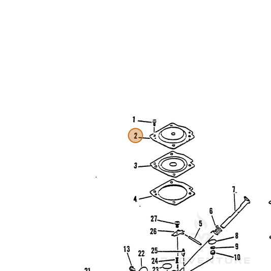 ECHO part 12534233330 — IPL diagram snippet (6x zoom, amber highlight)