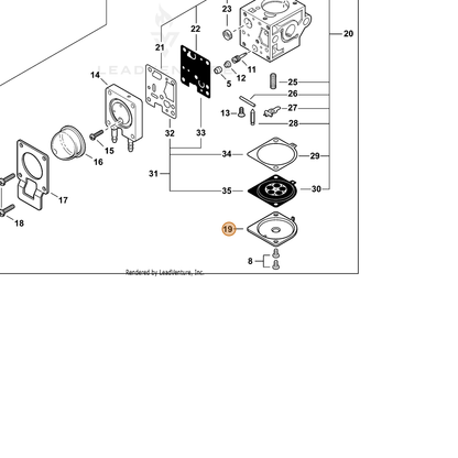 ECHO part 12534252130 — IPL diagram snippet (6x zoom, amber highlight)