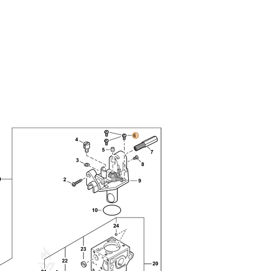 ECHO part 12534413931 — IPL diagram snippet (6x zoom, amber highlight)