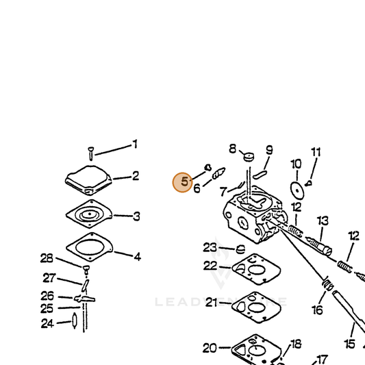 ECHO part 12534813930 — IPL diagram snippet (6x zoom, amber highlight)
