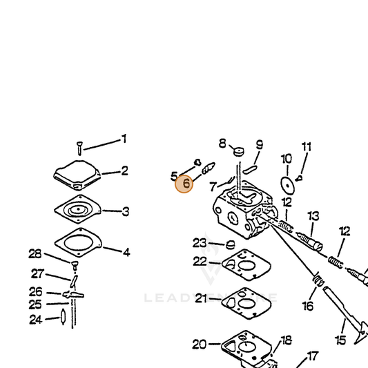 ECHO part 12535005060 — IPL diagram snippet (6x zoom, amber highlight)