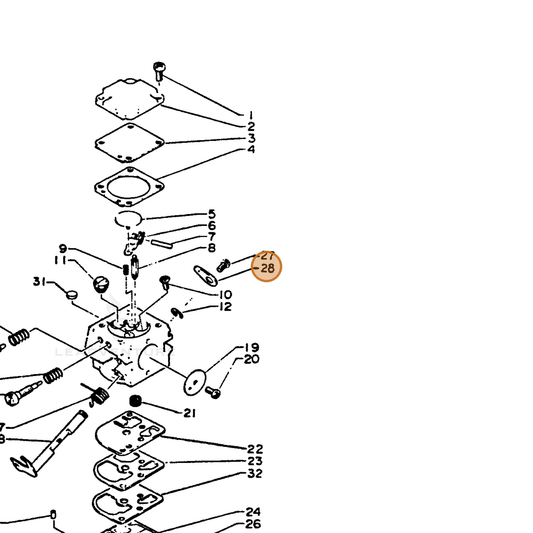 ECHO part 12535013931 — IPL diagram snippet (6x zoom, amber highlight)
