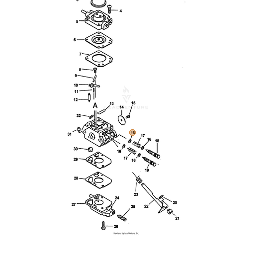 ECHO part 12535307760 — IPL diagram snippet (6x zoom, amber highlight)