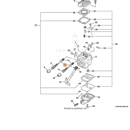 ECHO part 12535320560 — IPL diagram snippet (6x zoom, amber highlight)