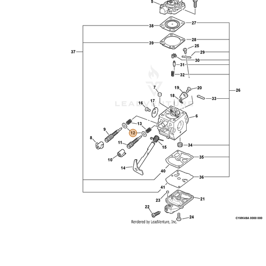 ECHO part 12535320560 — IPL diagram snippet (6x zoom, amber highlight)