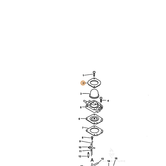ECHO part 12536308360 — IPL diagram snippet (6x zoom, amber highlight)