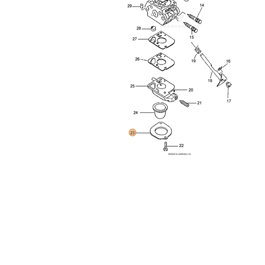 ECHO part 12536311610 — IPL diagram snippet (6x zoom, amber highlight)