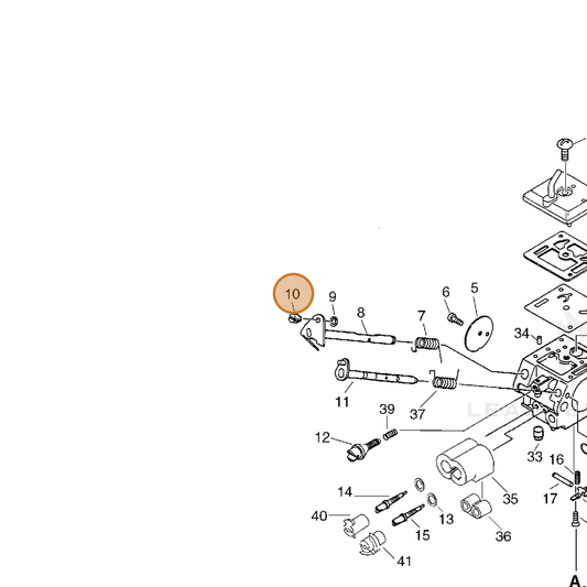 ECHO part 12537254430 — IPL diagram snippet (6x zoom, amber highlight)