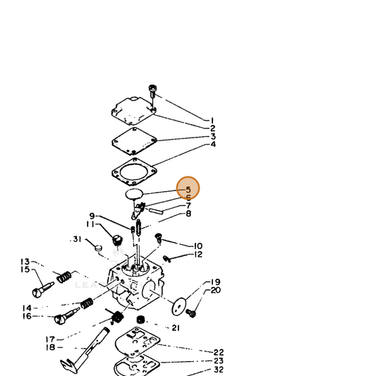 ECHO part 12537515130 — IPL diagram snippet (6x zoom, amber highlight)