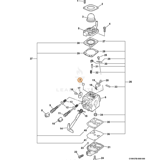 ECHO part 12537608560 — IPL diagram snippet (6x zoom, amber highlight)