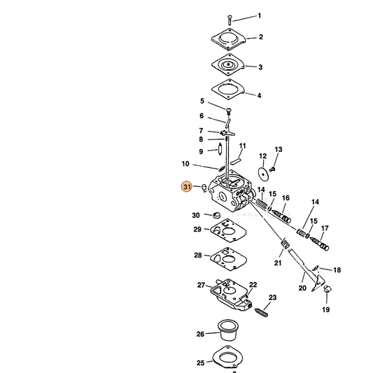 ECHO part 12537611610 — IPL diagram snippet (6x zoom, amber highlight)