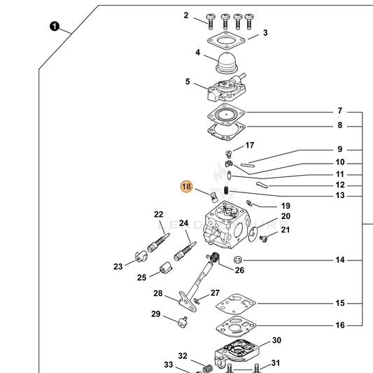 ECHO part 12537613120 — IPL diagram snippet (6x zoom, amber highlight)