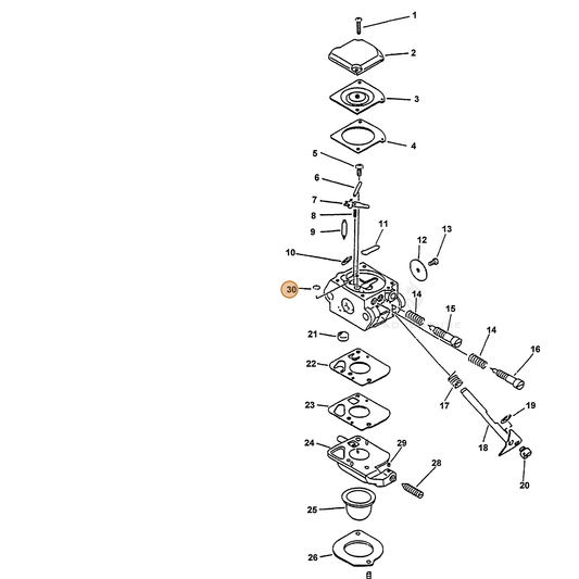 ECHO part 12537613210 — IPL diagram snippet (6x zoom, amber highlight)