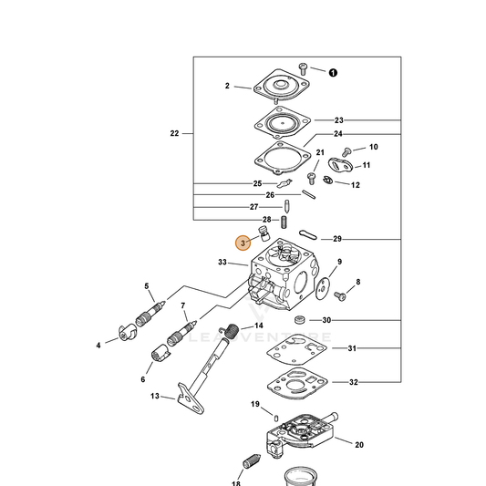 ECHO part 12537620660 — IPL diagram snippet (6x zoom, amber highlight)