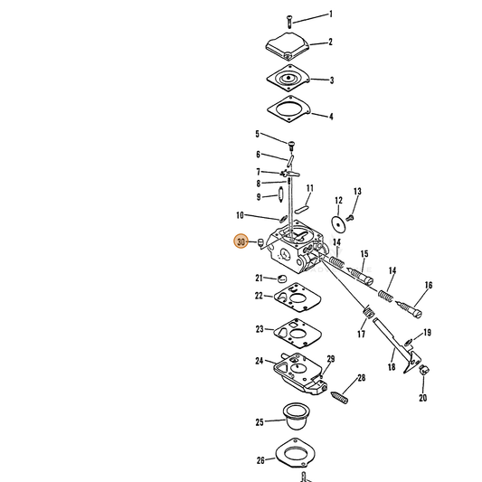 ECHO part 12537651330 — IPL diagram snippet (6x zoom, amber highlight)