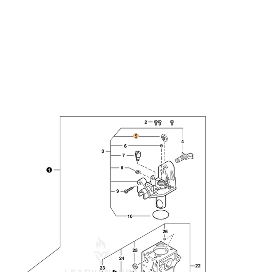 ECHO part 12539262030 — IPL diagram snippet (6x zoom, amber highlight)