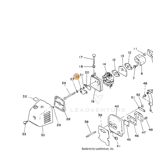 ECHO part 12900640630 — IPL diagram snippet (6x zoom, amber highlight)