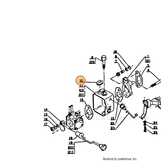 ECHO part 12901003430 — IPL diagram snippet (6x zoom, amber highlight)