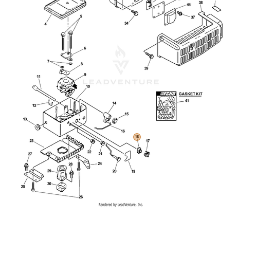 ECHO part 12901003660 — IPL diagram snippet (6x zoom, amber highlight)