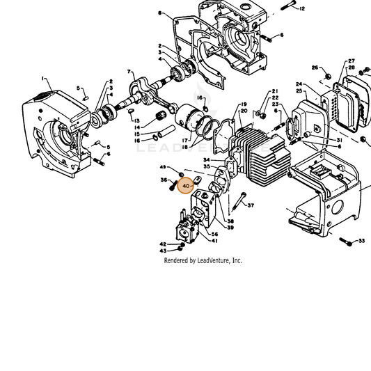 ECHO part 12901003730 — IPL diagram snippet (6x zoom, amber highlight)