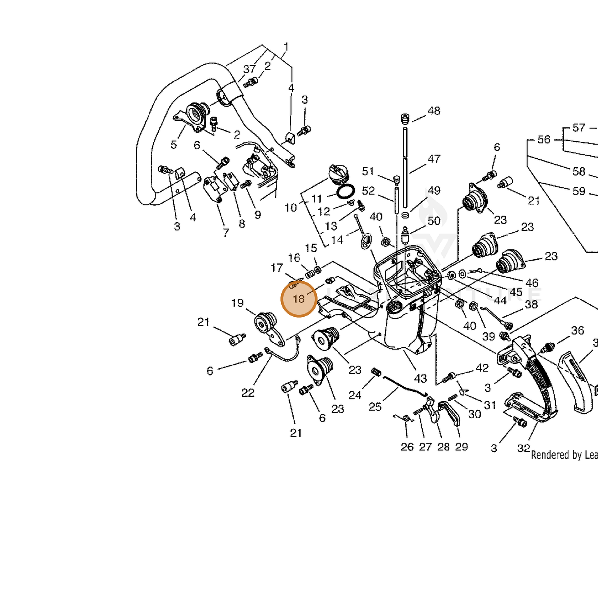 ECHO part 12901014730 — IPL diagram snippet (6x zoom, amber highlight)
