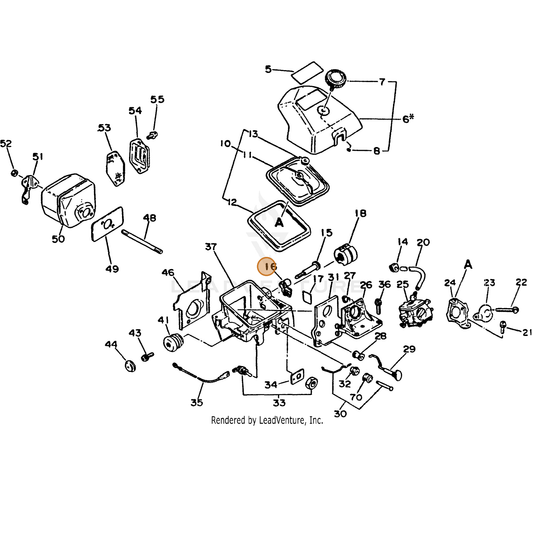 ECHO part 12901019830 — IPL diagram snippet (6x zoom, amber highlight)