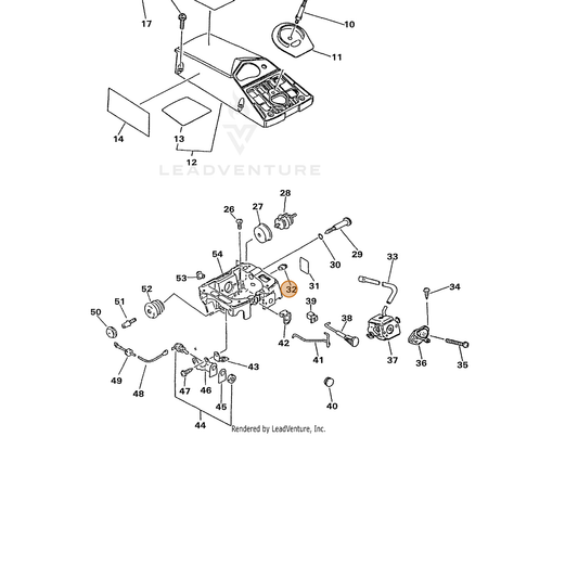 ECHO part 12901039730 — IPL diagram snippet (6x zoom, amber highlight)
