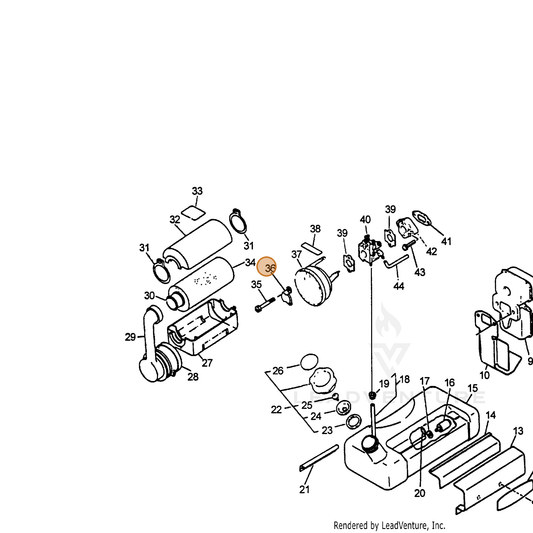 ECHO part 12901102260 — IPL diagram snippet (6x zoom, amber highlight)