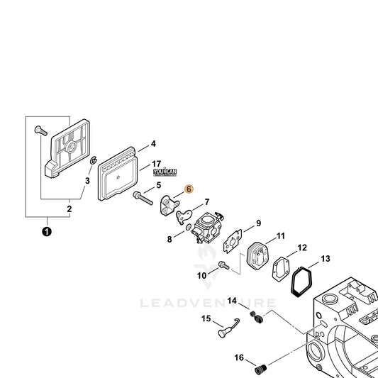 ECHO part 12901139130 — IPL diagram snippet (6x zoom, amber highlight)