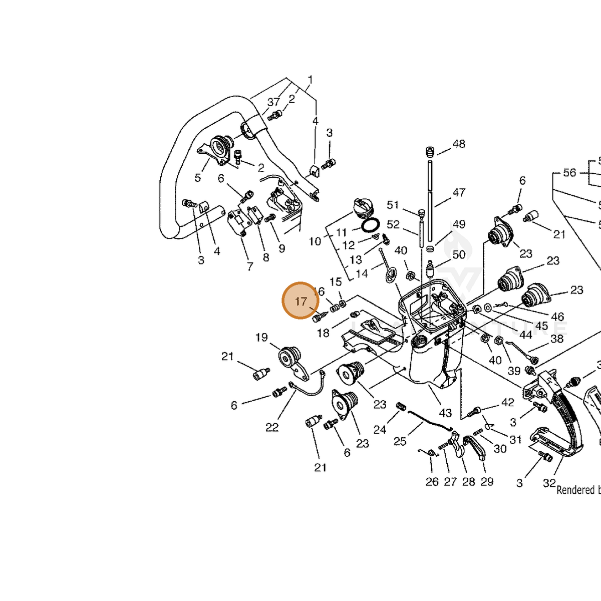 ECHO part 12901314730 — IPL diagram snippet (6x zoom, amber highlight)