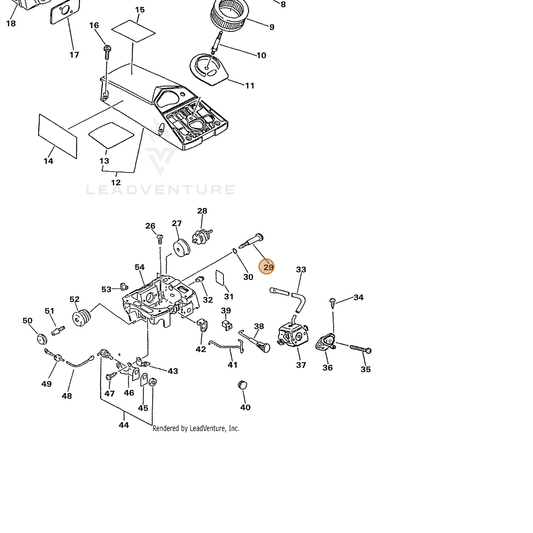 ECHO part 12901337630 — IPL diagram snippet (6x zoom, amber highlight)